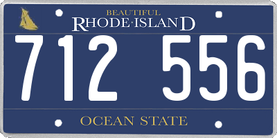 RI license plate 712556