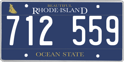RI license plate 712559