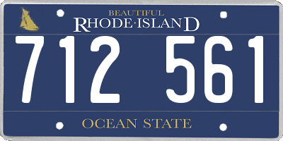RI license plate 712561