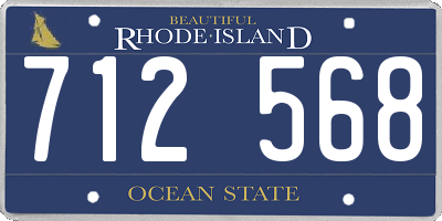 RI license plate 712568
