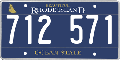 RI license plate 712571