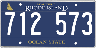 RI license plate 712573
