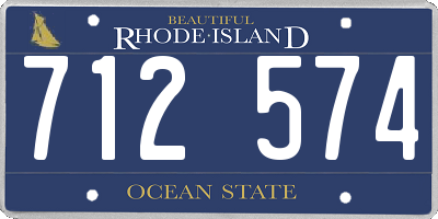 RI license plate 712574