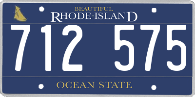 RI license plate 712575