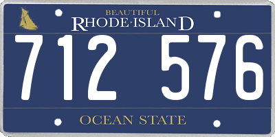 RI license plate 712576
