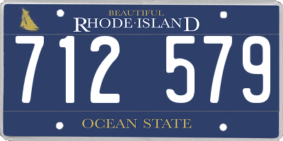 RI license plate 712579