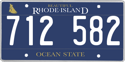 RI license plate 712582