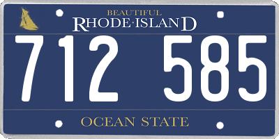 RI license plate 712585
