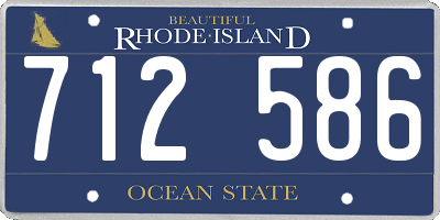 RI license plate 712586
