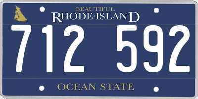 RI license plate 712592