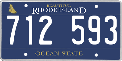 RI license plate 712593