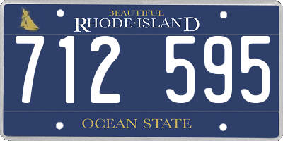RI license plate 712595