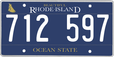 RI license plate 712597
