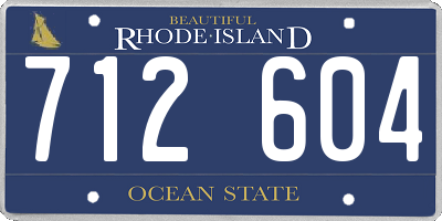 RI license plate 712604