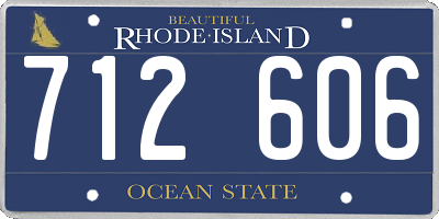 RI license plate 712606
