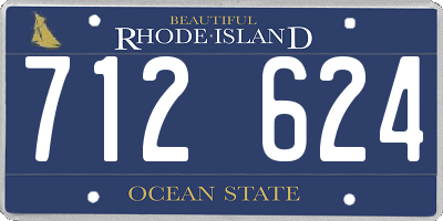 RI license plate 712624
