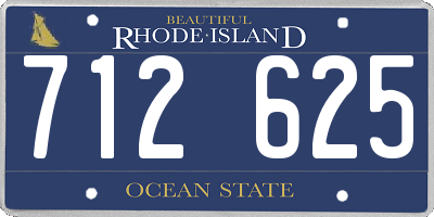 RI license plate 712625