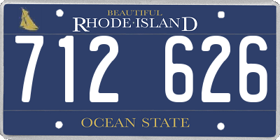 RI license plate 712626