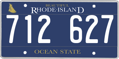 RI license plate 712627