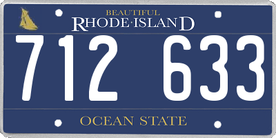 RI license plate 712633