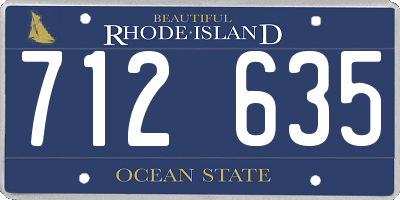 RI license plate 712635
