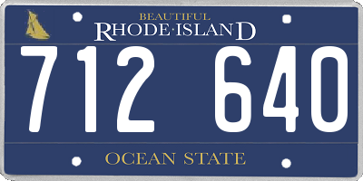 RI license plate 712640