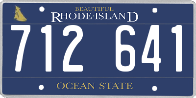 RI license plate 712641