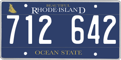 RI license plate 712642
