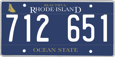 RI license plate 712651