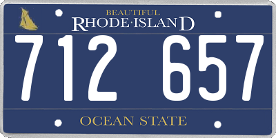 RI license plate 712657
