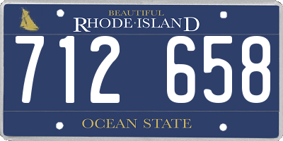 RI license plate 712658