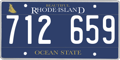 RI license plate 712659