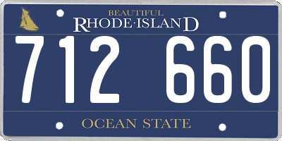 RI license plate 712660