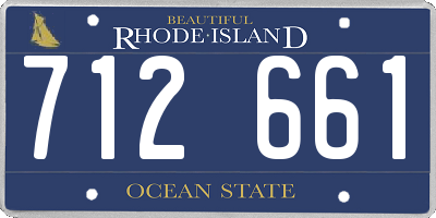 RI license plate 712661