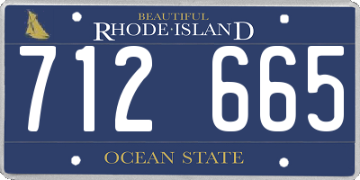 RI license plate 712665