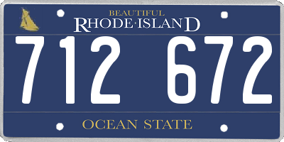 RI license plate 712672