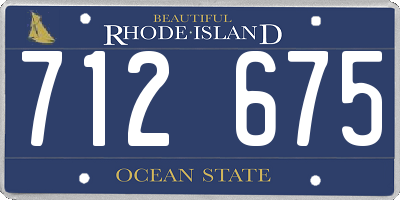 RI license plate 712675