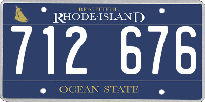 RI license plate 712676