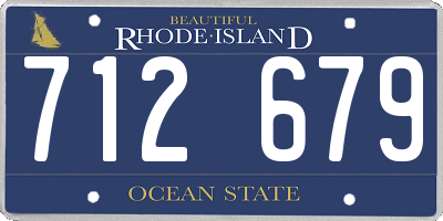 RI license plate 712679