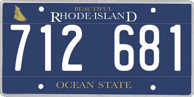 RI license plate 712681