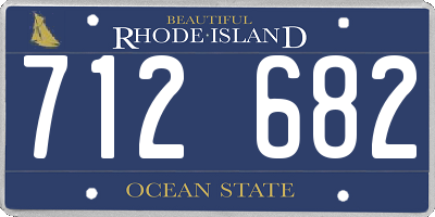 RI license plate 712682