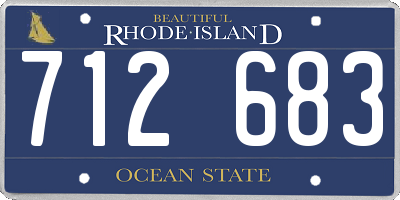 RI license plate 712683