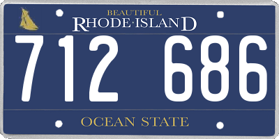 RI license plate 712686