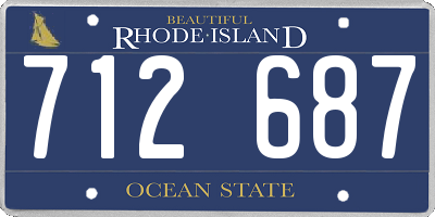 RI license plate 712687