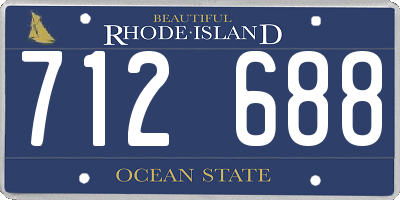 RI license plate 712688