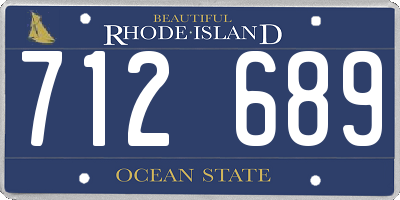RI license plate 712689