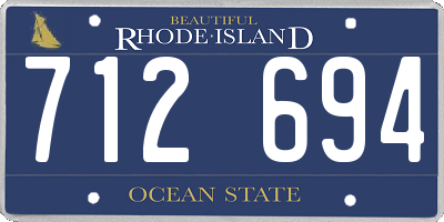 RI license plate 712694