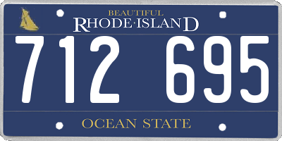 RI license plate 712695