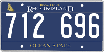 RI license plate 712696