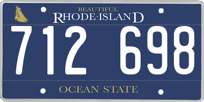 RI license plate 712698